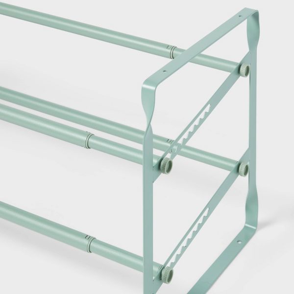 2 Tier Expandable Shoe Rack Black - Brightroom™