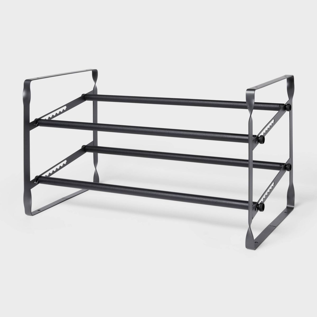 2 Tier Expandable Shoe Rack Black - Brightroom™