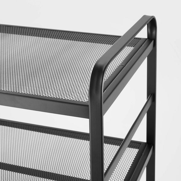 2 Tier Shoe Rack Black Metal Mesh - Brightroom™