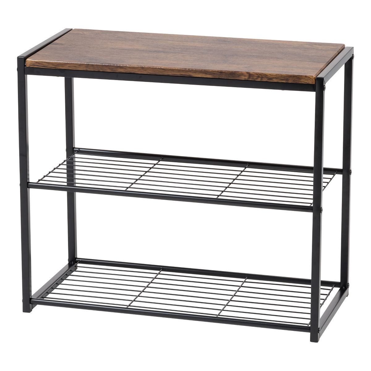IRIS 2 Tier expandable and Stackable Freestanding Metal Shoe Racks for Entryway
