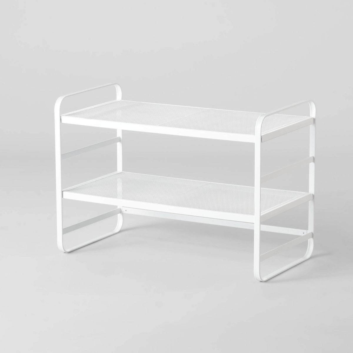 2 Tier Shoe Rack Black Metal Mesh - Brightroom™