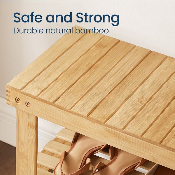 Shoe Bench, shoe storage bench, Attractive Bamboo Shoe Rack Bench for Entryway Organization and Comfort - Stylishly Welcome Home
